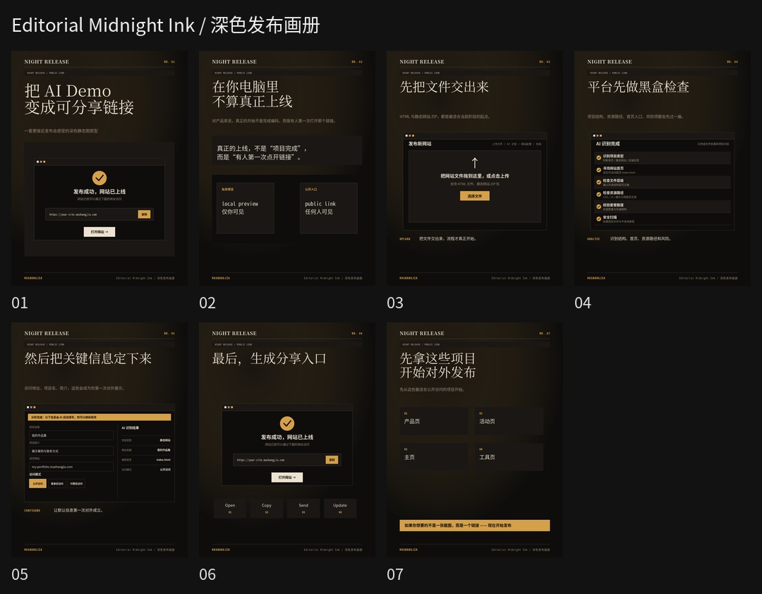 Editorial Midnight Ink 样式总览